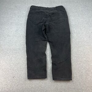 Eddie Bauer 36x28 Men's Jeans Blanket Flannep Lined Black Work Pants Outdoors